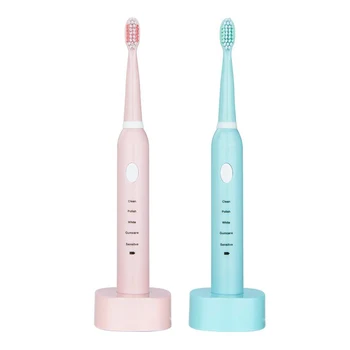 

Electric Toothbrush Sonic Wave Rechargeable Top Quality Smart Chip Toothbrush Head Replaceable Whitening Healthy Best Gift