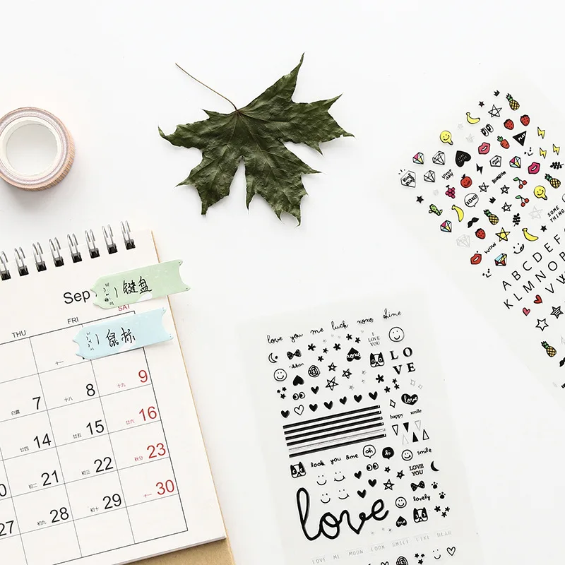 

Cartoon Mini Animal PVC Diary Cherry Blossom Fruite Flower Stickers Scrapbooking Mobile Phone Decoration Stickers Nail Stickers
