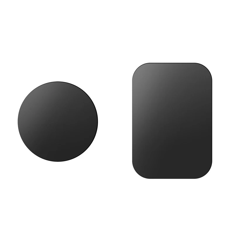 1 Square and 1 Round KSTUCNE металлическая пластина-диск для магнитного автомобильного держателя для телефона, железный лист, наклейка для магнитной подставки для мобильного телефона, автомобильная Адсорбция - Цвет: 1 Square and 1 Round