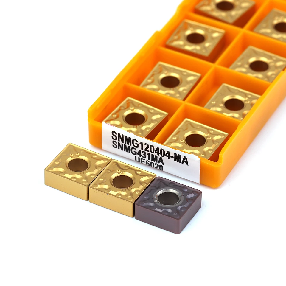 SNMG120404-Herramienta de torneado CNC, SNMG120408 MA VP15TF UE6020 US735, hoja de carburo de alta calidad, Herramienta de torneado cilíndrico de metal