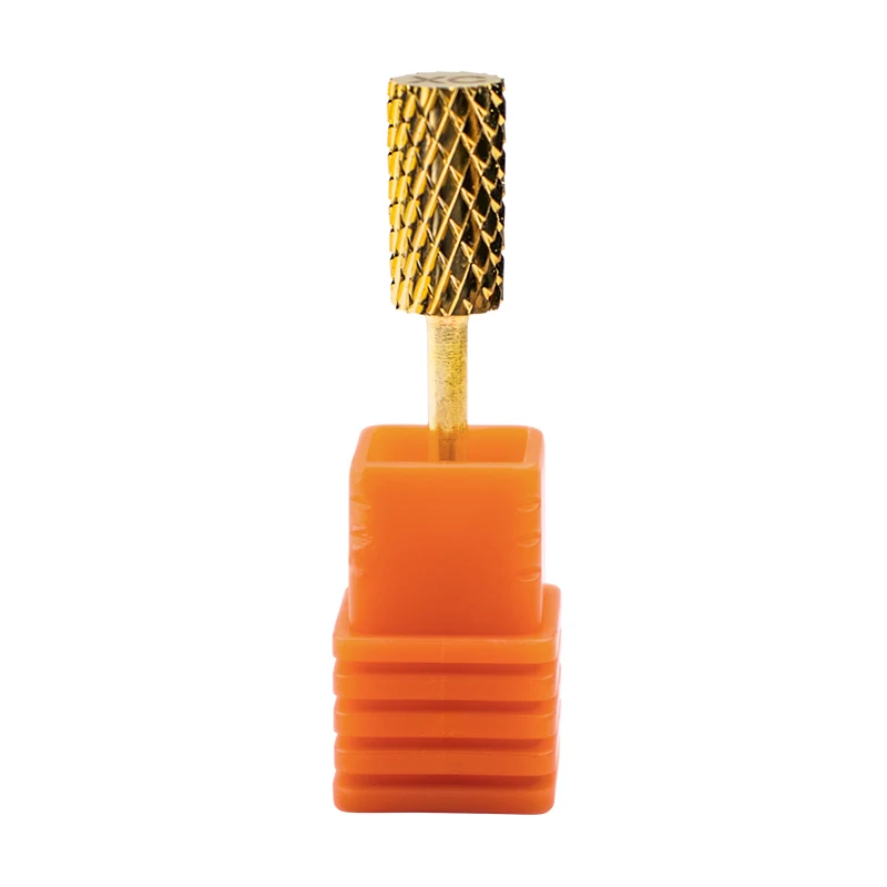 4 Types 3/32'' Golden Professional Carbide Nail Drill Bits Set Gold Gear Shape Burr Electric Drill Accessories Multi Size