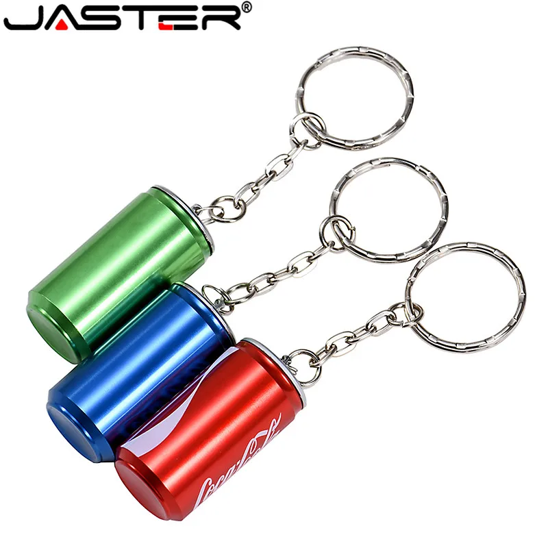 Металлический флеш-накопитель JASTER 2.0USB, бутылки, банки, флешка, карта памяти, кокс, банки 4G 8G 16G 32GB 64GB 128GB U диск, подарок