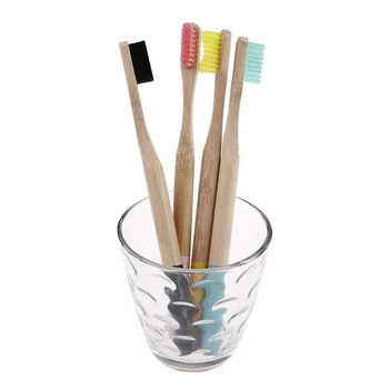 

1pc Soft Hair Bamboo Toothbrush Natural Low-carbon Eco-friendly Soft Bristle Toothbrush Oral Care Biodegradable Toothbrush
