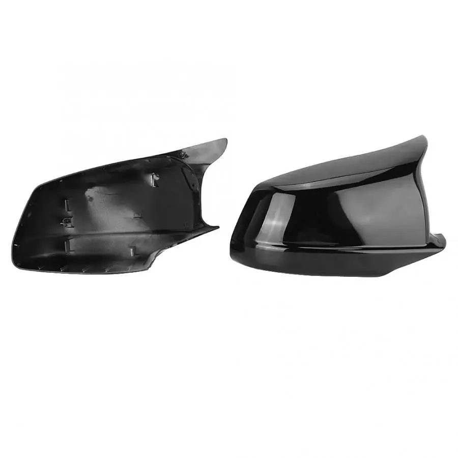 2pcs Side Mirror Reverse Housing Cover Casing Bright Black Fit for 5-Series F10/F11/F18 2011 2012 2013 51167216370 51167216369