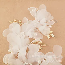 Цветок страны чудес через белый ручной работы Tipburn шелковая пряжа цветочный головной венок невесты Мать Свадьба Торжественное платье свадебное платье Hea