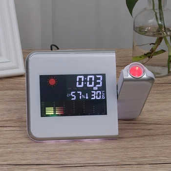 

Smart LED Alarm Clock Temperature Weather Forecast Air Humidity Wake Up Light Function Digital Clock Home Decor