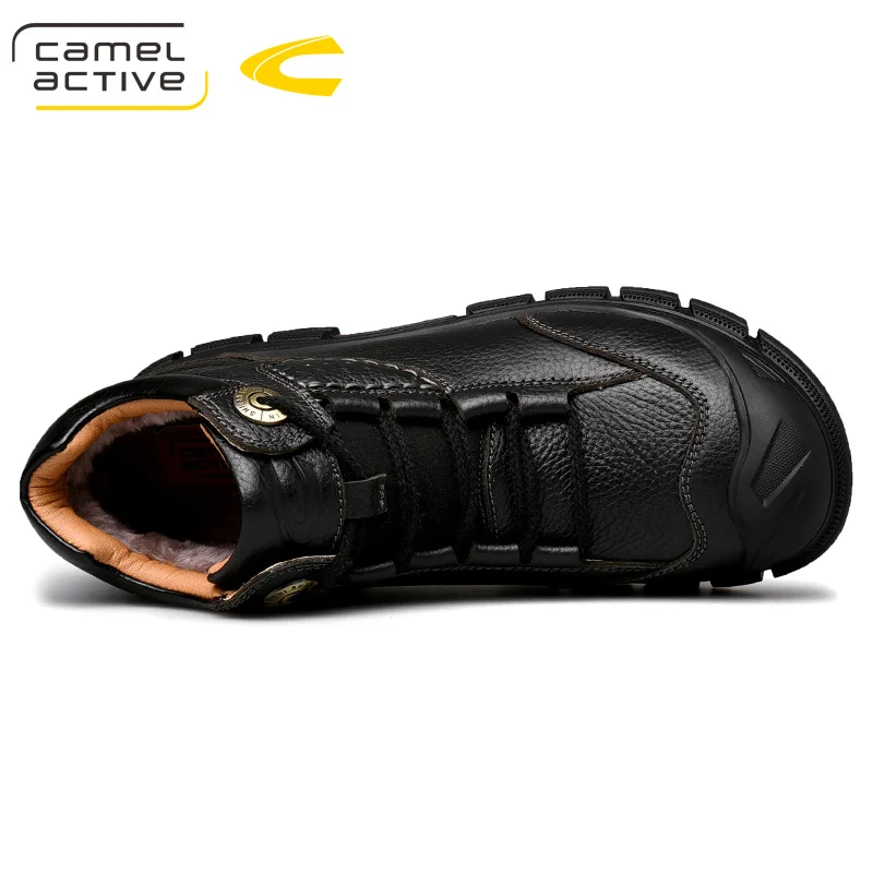 Camel Active/Новинка; модные мужские ботинки в стиле ретро; мужские легкие кроссовки из натуральной кожи на платформе в британском стиле; черные мужские повседневные ботинки