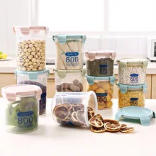 

600/1000/1500ML Food Storage Container Plastic Kitchen Refrigerator Storage Box Multigrain Storage Tank Transparent Sealed Cans
