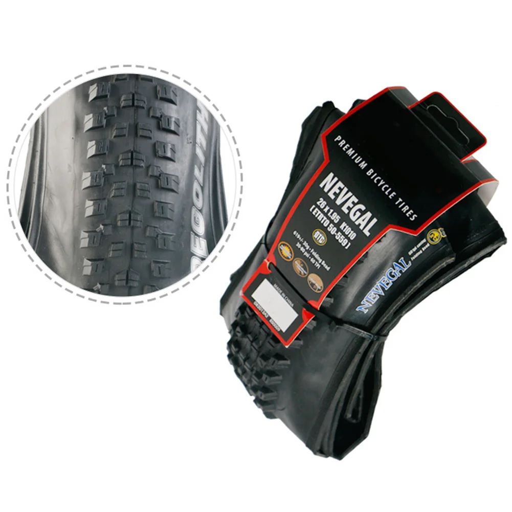 Tubular 26x1.95 Rubber Anti-skid Outer Cycling Folding Wheels Mountain Bike Road Replacement Bicycle Tire Wear Resistant