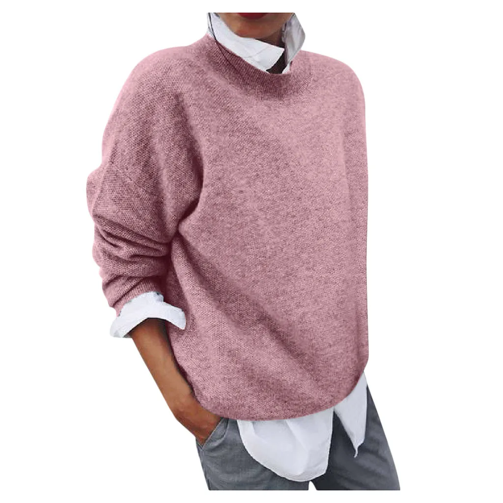 Женский свитер осень зима теплый модный длинный рукав поддельный Двухсекционный Однотонный свитер Топ Блузка Джерси mujer# guahao