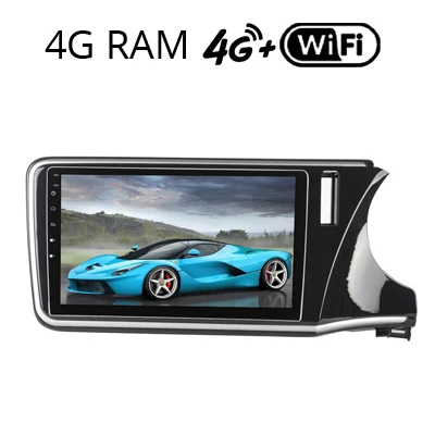 City RHD 4G Sinosmart Android 8,1 автомобильный радиоприемник с навигацией GPS для Honda City 2din 2.5D ips/QLED экран - Цвет: City RHD 4G