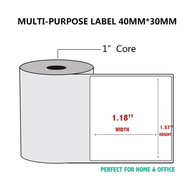 Label 10Rolls40x30mm NETUM 10 рулонов/лот термопечатная Бумага для термопринтера штрих-код стикер/Этикетка/аденсивный термальный тип для NT-G5 - Цвет: Label 10Rolls40x30mm