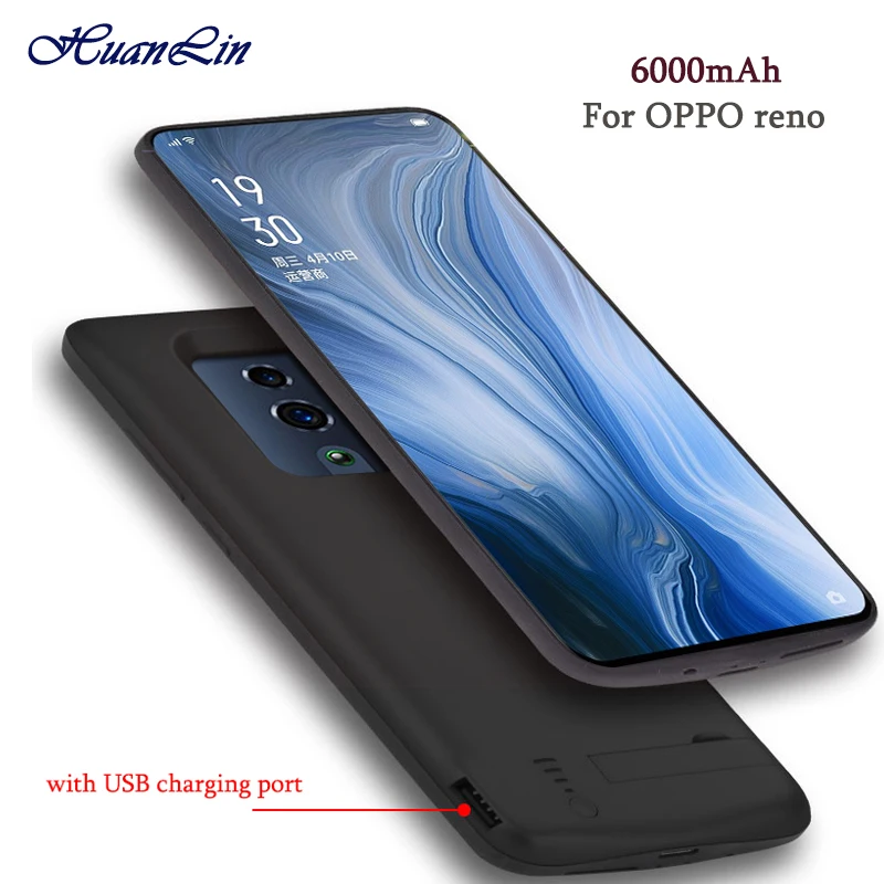 6000 мАч Внешний аккумулятор зарядное устройство чехол для OPPO reno внешний резервный