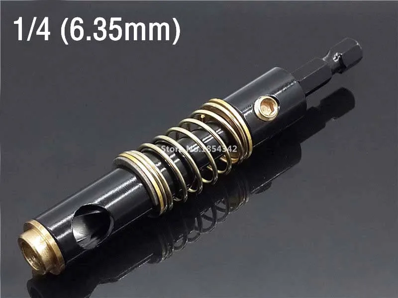 6.35MM 1 шт., новинка, 2 размера, HSS латунь, Самоцентрирующийся шарнир, сверла 1/" и 5 мм, Резьбовая пила, деревообрабатывающий инструмент, инструмент для бурильного шкафа - Цвет: 6.35MM