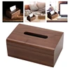 Walnut Tissue Box with Removable Lid Luxury Wooden Paper Holder Napkins Case 3