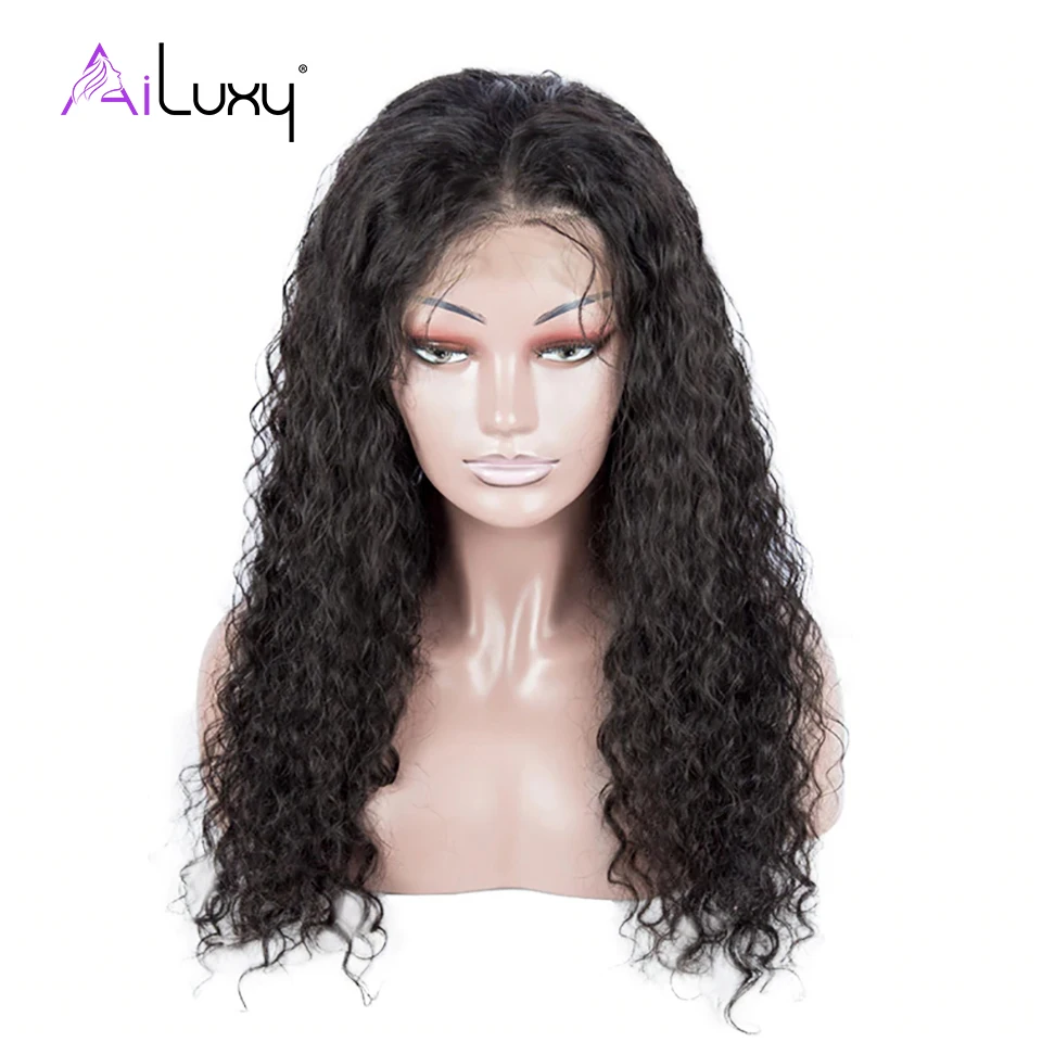 

Ailuxy OneCut Hair Human Hair Wigs Indian Kinky Straight Wig Pre-plucked Hairline Human Hair Wig For Black Women