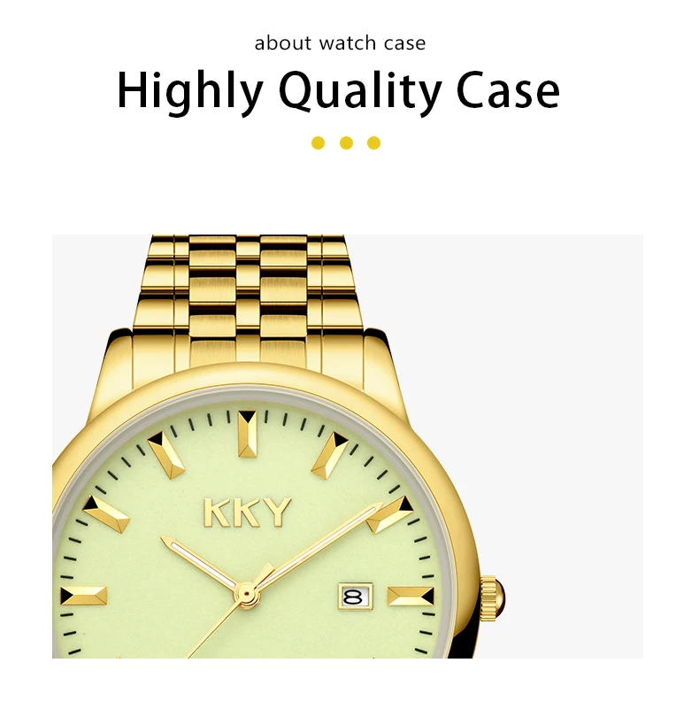KKY New Brand Creative Golden Briquette Design Quartz Men Women Watches Relogio Masculino Luxury Wrist Watches Female Male Clock