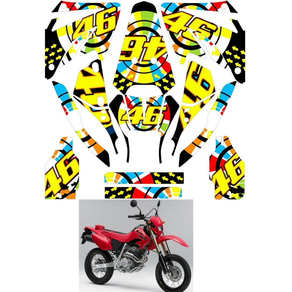 

For HONDA XR250 XR 250 2006 Graphics Decals Stickers Custom Number Name 3M Full Motorcycle Backgrounds Stickers Accessories