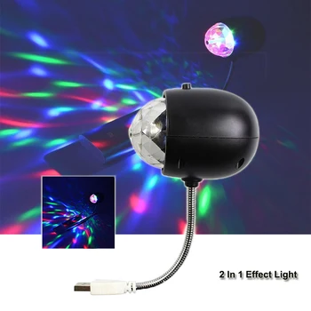 

2 in1 USB illumination Colorful Led Lamp night bulb Party Light led Disco Ball rotating night light For Party