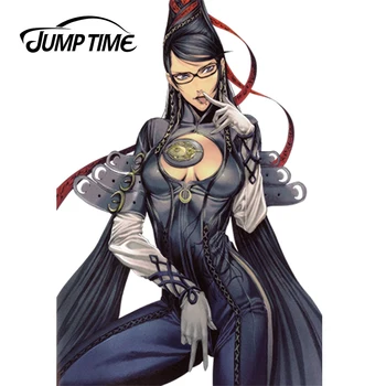 

JumpTime 13cm x 8.9cm Sexy Car Sticker Bayonetta Render Anime JDM Window Decal 3D Car Styling Accessories