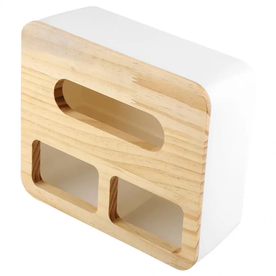 Кабельный органайзер съемный бамбуковый/деревянный чехол пластиковая коробка для одноразовых салфеток держатель Органайзер для хранения для дома автомобиля офиса Organizador