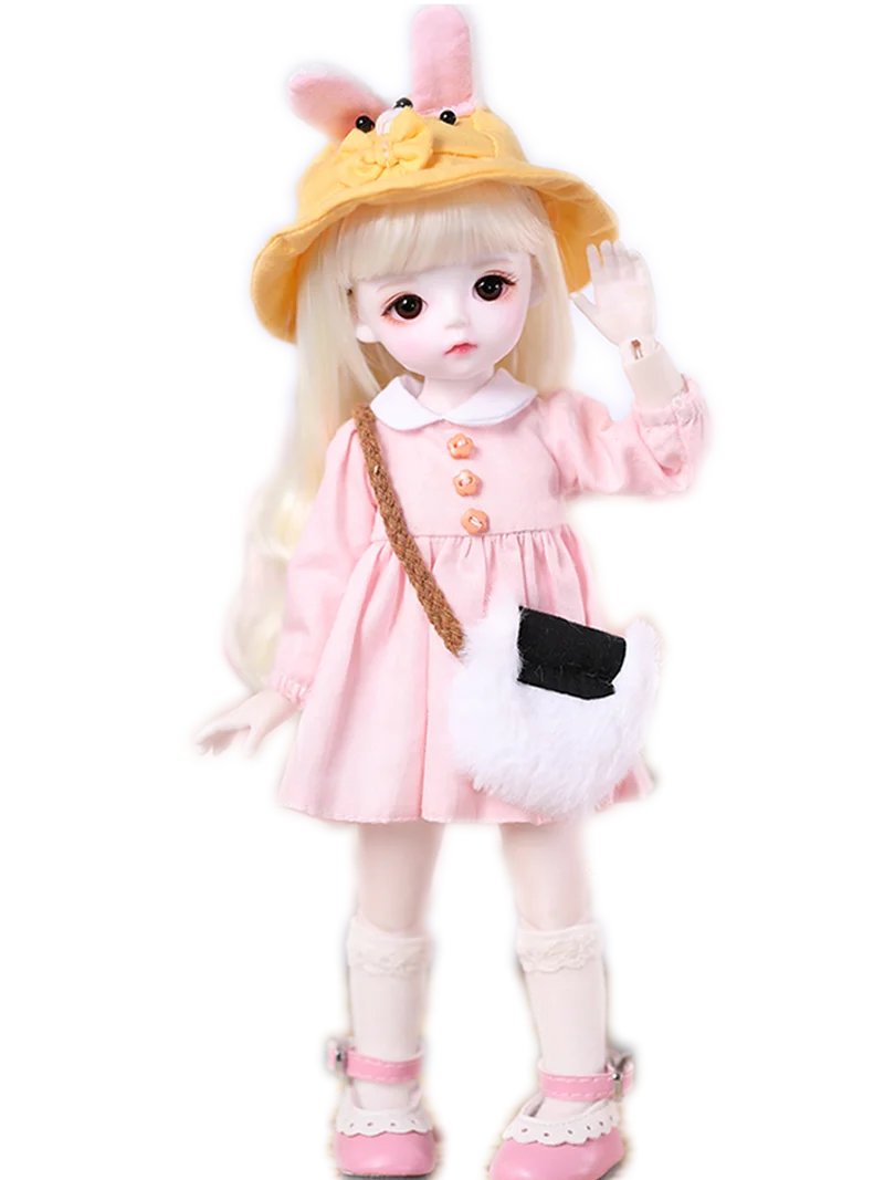 white aspic full set Полный набор, 1/6, BJD, кукла, милая, Лина, крем, шарнир, кукла для маленькой девочки, подарок на день рождения, Рождество - Цвет: white aspic full set