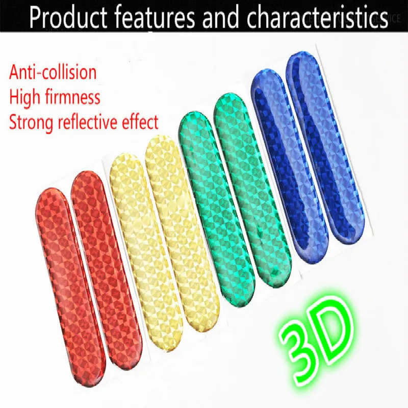 Светоотражающий анти-столкновения полосы автомобиля зеркало предупреждающий, светоотражающий наклейки двери анти-столкновения