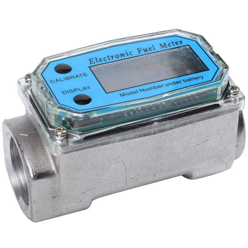 Lcd Digital Flow Meter Turbine Flowmeter Fuel Flow Meter 15 120L For