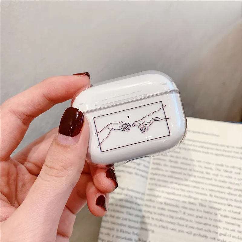 for AirPods Pro 02 Забавный художественный портретный чехол для Apple Airpods Pro Чехол прозрачный милый Жесткий Чехол для Airpods 3 для Airpods Pro Eadphone Funda - Цвет: for AirPods Pro 02