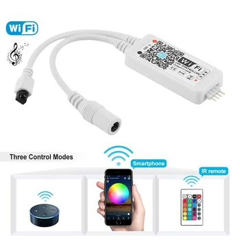 

Wifi Wireless Led Smart Controller For Alexa Google Home Ifttt Compatible,Working For Android,Ios System, Grb,Bgr, Rgb Led Str