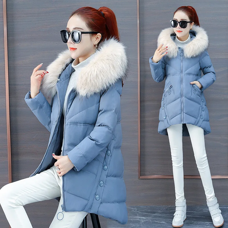 

Mid-length Cotton-padded Clothes Women's 2019 Winter New Style Short Short-height Cotton-padded Jacket down Jacket Cotton-padded
