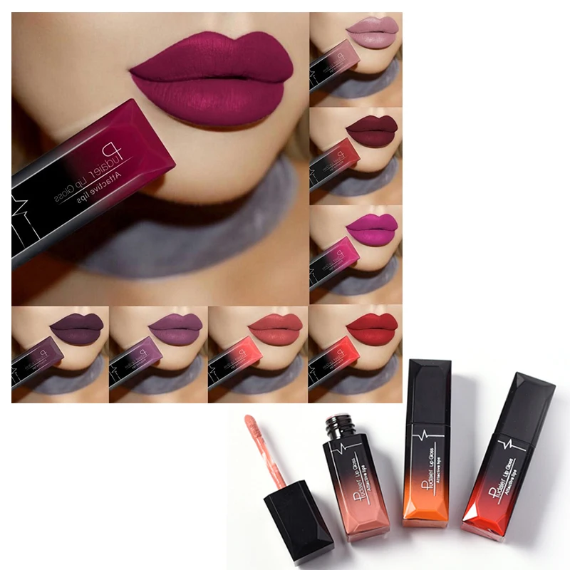 Waterproof Liquid Lip Gloss Metallic Matte Lipstick For Lips Cosmetic Sexy Batom Mate Tint Makeup Lasting 24Hours Levr | Красота и