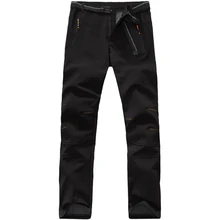 Уличные походные брюки для мужчин и женщин, дышащие ветрозащитные осенние зимние треккинговые спортивные штаны, флисовые бархатные плотные теплые брюки