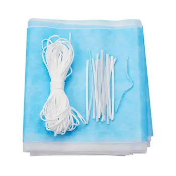

DIY Mouth Cover Making Material Kit, with Layer Meltblown Filter Cloth,PE Nose Wire/Bar,Round Polyester & Spandex Elastic Band
