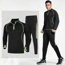 Football training suit men's long sleeve quick drying football pants in autumn and winter sweat suits men for gym