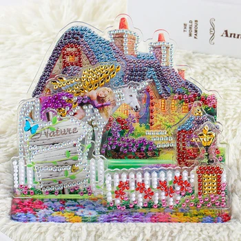 

Diamond Painting House 5D DIY Diamond Embroidery Cross Stitch Child Birthdays Gifts Christmas Decor Shining Rhinestone Acrylic