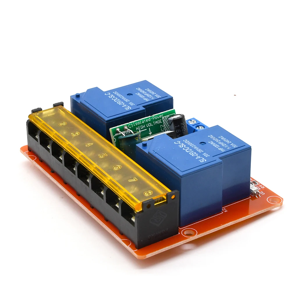 DC 5V/AC 100-250V 2-канальный 4-канальный 30A релейный модуль управления высокого и низкого