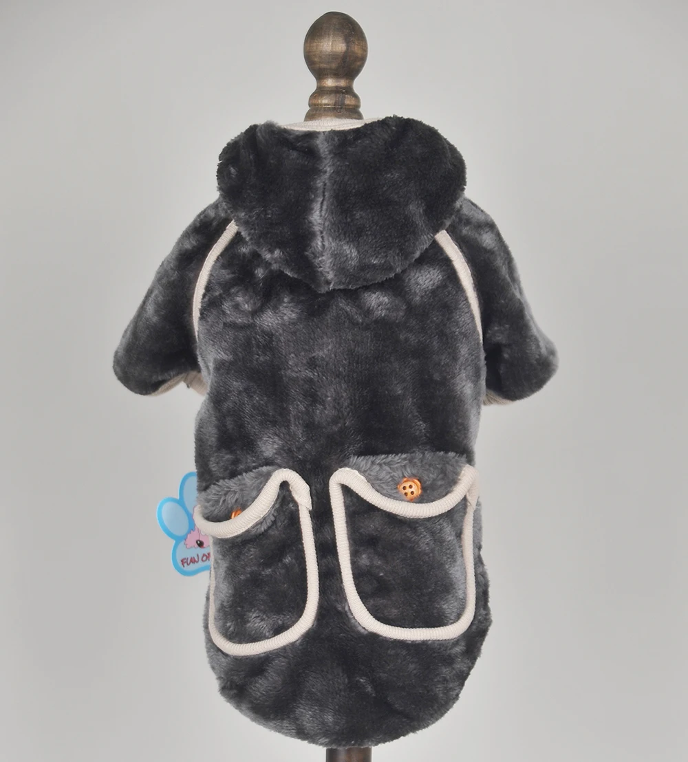 

2019 Dog Hoodie Cat Sweater Double Pockets Cat Puppy Coat Jacket Warm Winter Warm Apperal