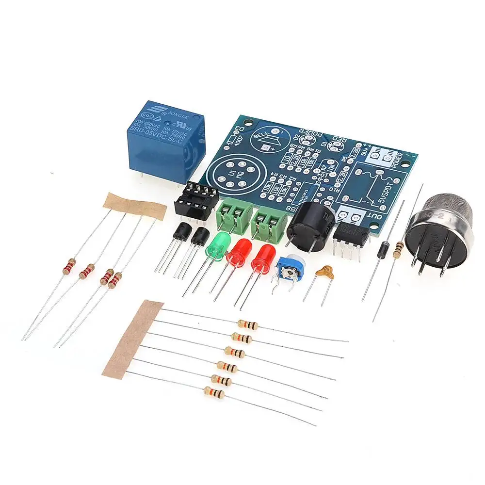 DC5V-6V электронный MQ-2 датчик дыма LM358 интегрированный чип DIY Kit Детектор Природного Газа компоненты сигнализации комплект плата модуля