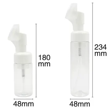 

100ml 200ML transparent/white/blue foaming PET bottle with pump brush used for foaming dispenser or soap dispenser 50pcs