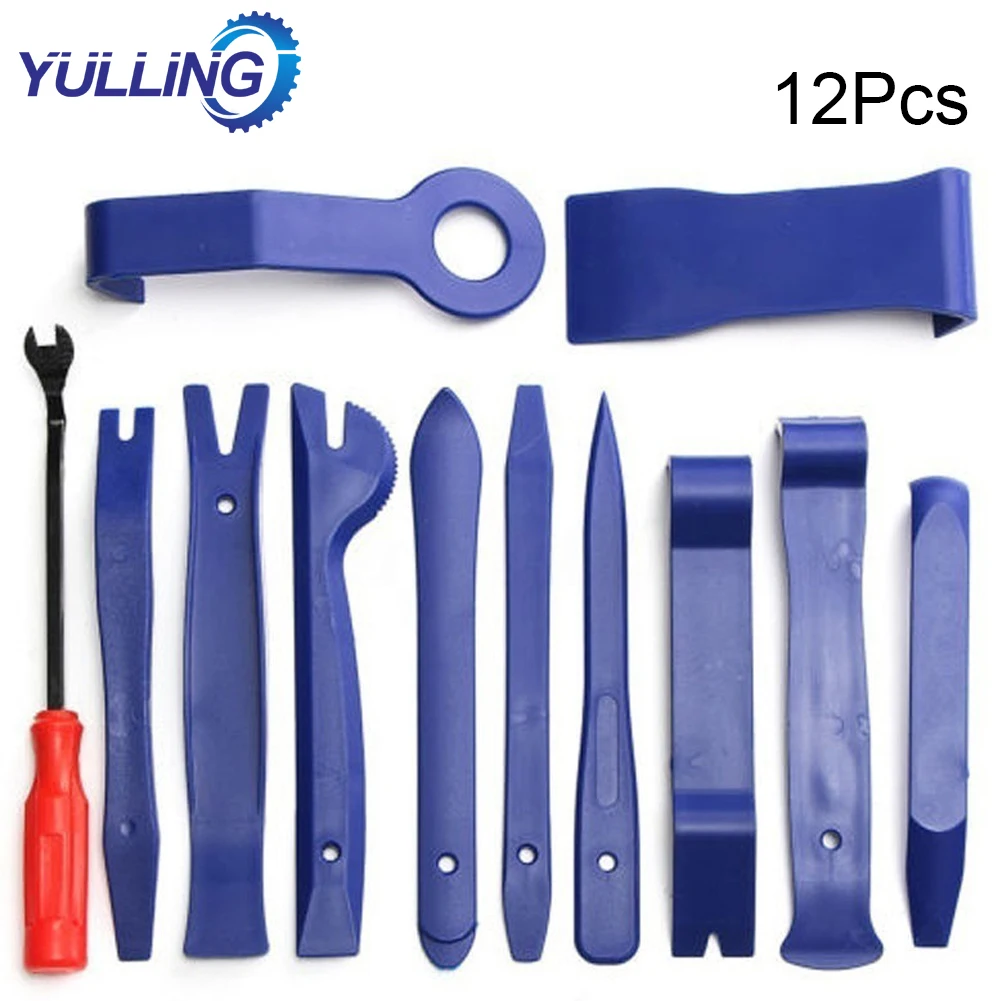 12pcs Quality Car Radio Removal Tools Hand Tool Set Door Dash Panel Audio Stereo Trim Removal Pry Tool Kit Clip Panel