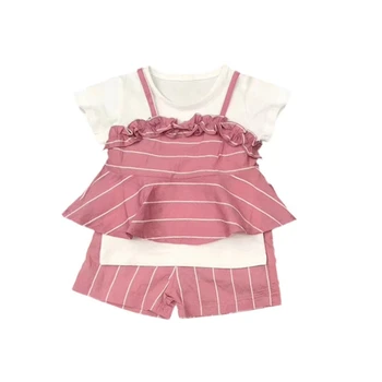 

0-4T baby girl clothes set summer fashion sets children's cotton t-shirt+shorts 2 PCS suits birthday kids clothing