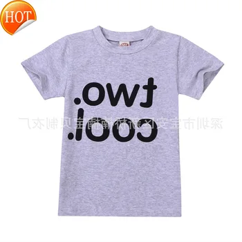

Two Cool Print Kids Tshirt Funny Toddler Boys Girls Short Sleeve 2nd Birthday T-shirt Fashion Children Casual O-neck T Shirt