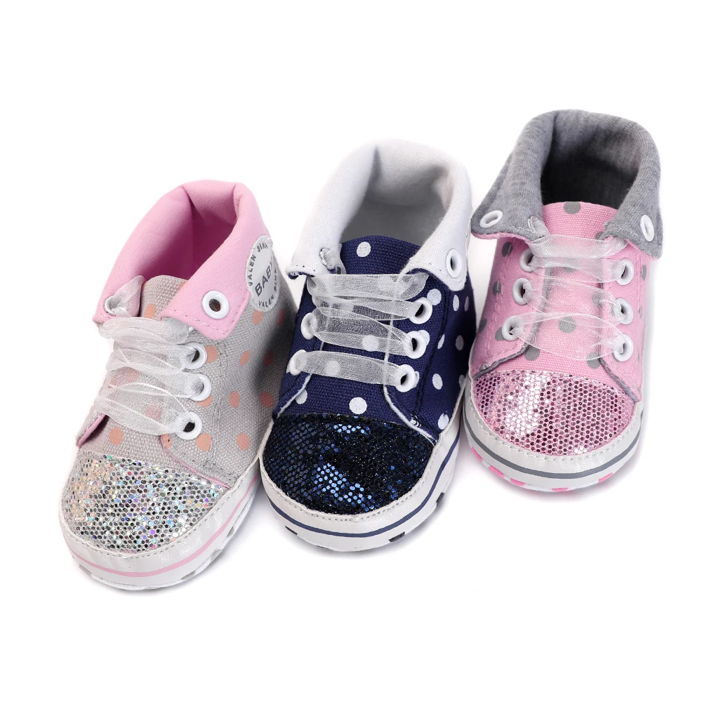 high cut bling bling canvas shoes for baby toddler footwears newborn