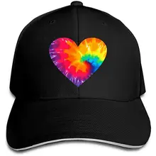 Классическая Бейсболка унисекс с надписью «Love Heart Tiedye Trucker»