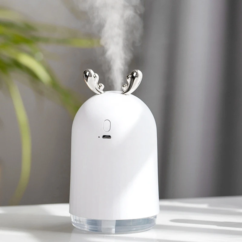 

Home Appliances USB Charging Humidifier 250Ml Cute Pet Ultrasonic Cool Mist Aroma Air Oil Diffuser Romantic Color LED Lamp