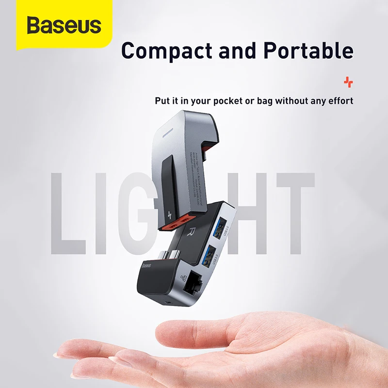 Baseus 9 в 1 USB C HUB Type to HDMI RJ45 Jack 3 5 Multi 0 PD адаптер для MacBook Pro Splitter c USBC HUB|USB-хабы| |