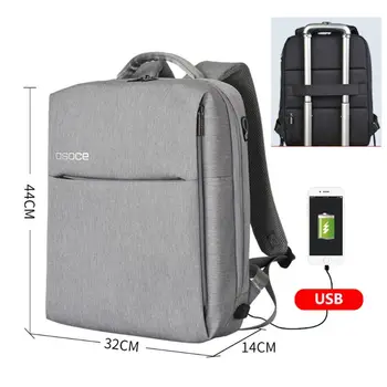

Anti Theft Waterproof Business Backpack Computer Laptop Bag with USB Port for Unisex Travel Outgoing Hiking Camping Supplies