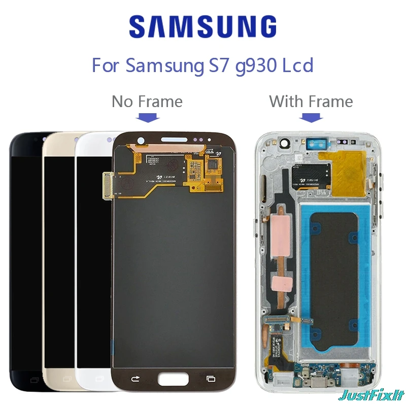 Сменный ЖК-дисплей для SAMSUNG GALAXY S7 G930F G930 G930fd, сенсорный ...