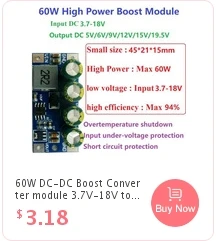 10A DC-DC повышающий преобразователь CC CV 10-32 в шаг до 10-60 в 12 В 24 в 19 в 36 в 48 в блок питания+ ЖК-цифровой вольтметр Амперметр